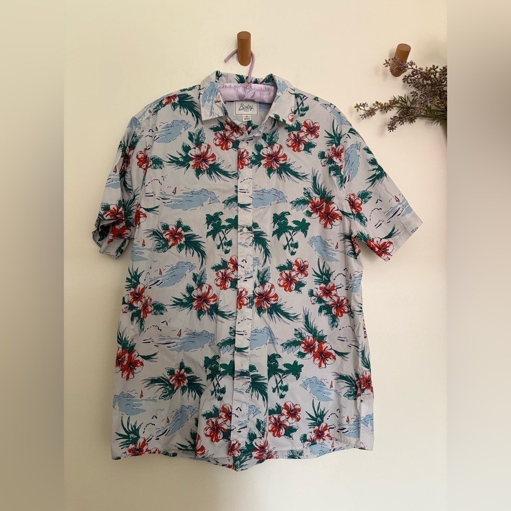 Resort Coastal Vacation Cotton Shirt XL
